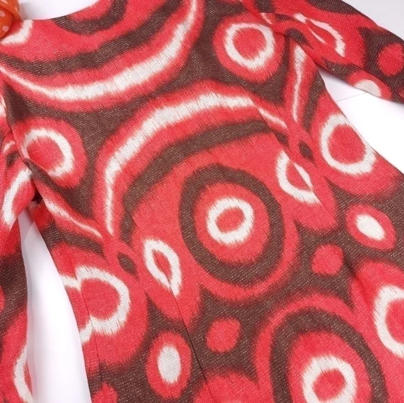 Tory Burch Linen Boho Smock Top Boat Neck Tunic Sz 4 - Picture 16 of 16